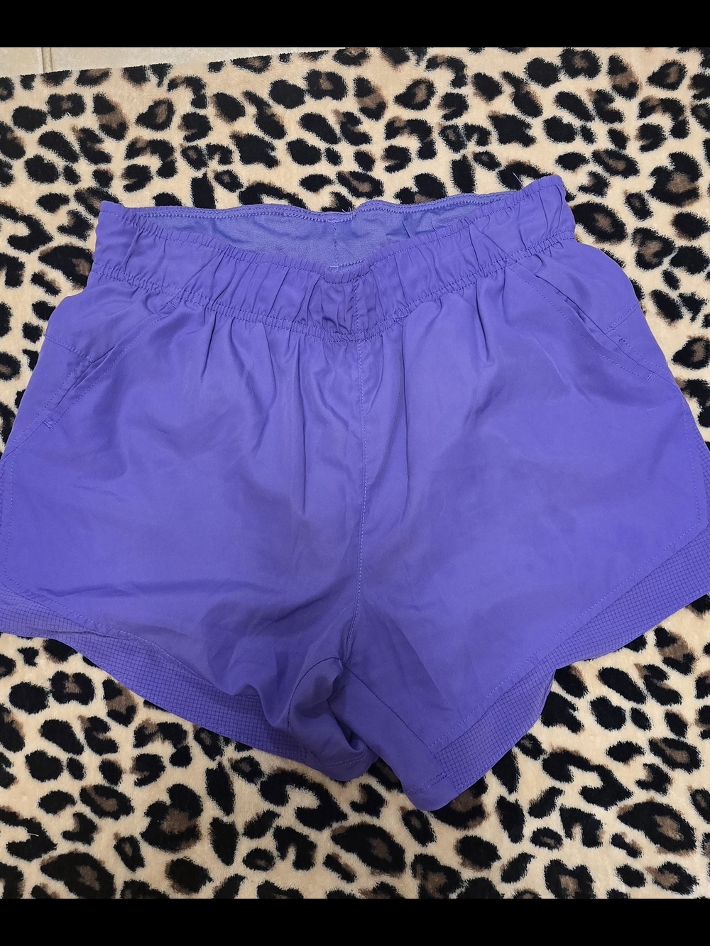 Athletic Works Purple Elastic Waist Athletic Shorts